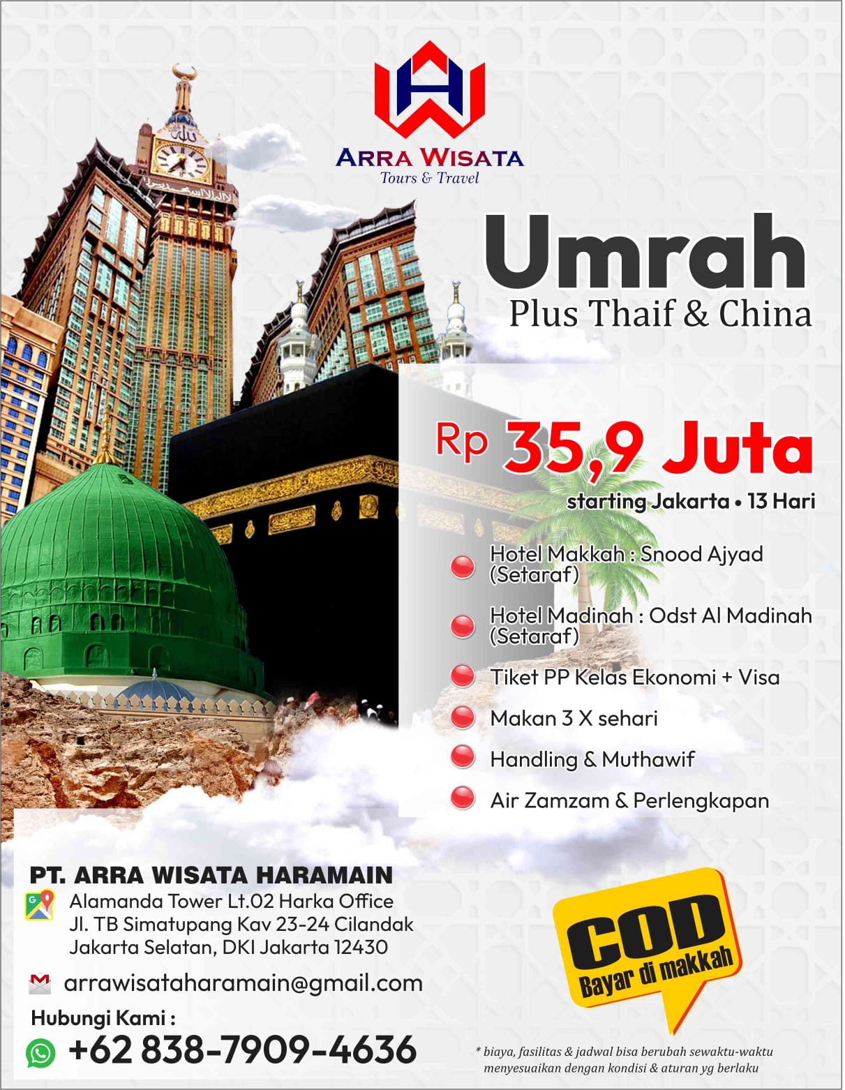 Brosur Paket Umrah Plus Thaif & China